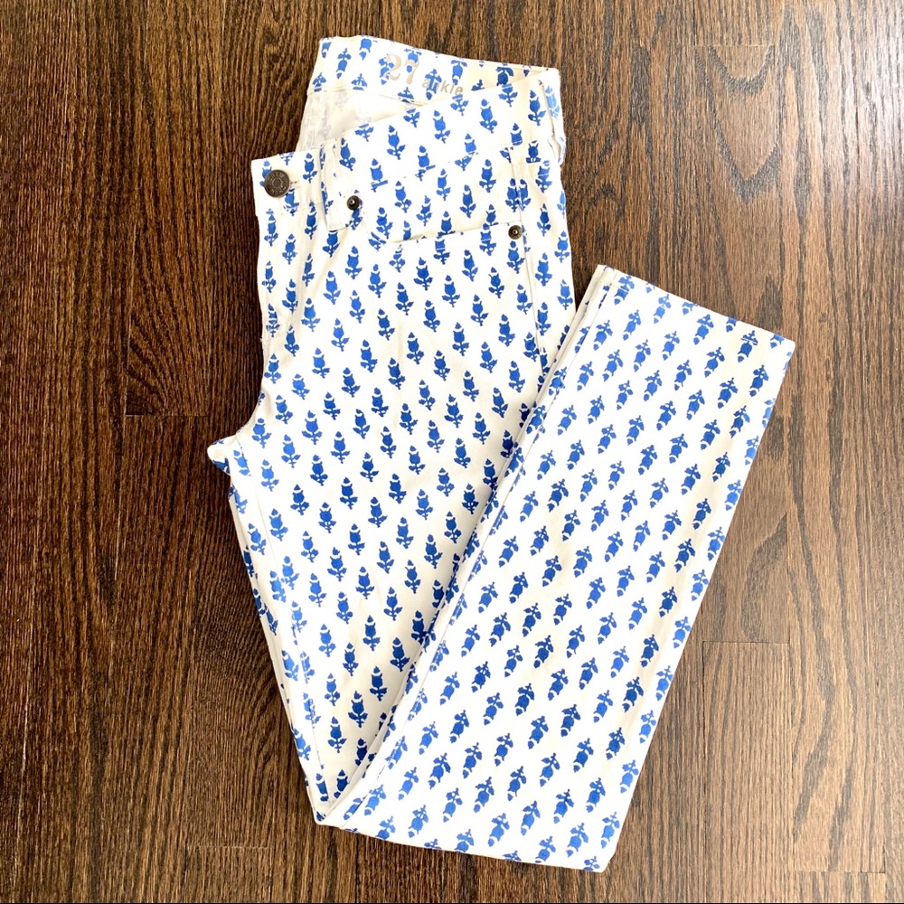 J.Crew Toothpick Floral Slim Straight Ankle Jeans